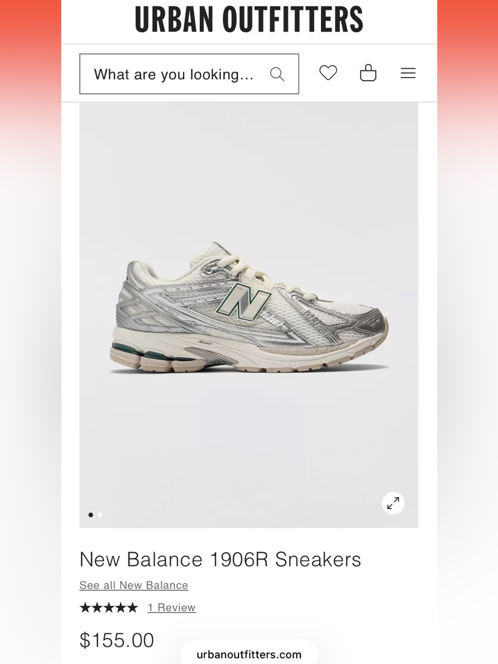 New Balance 1906R Green Grey White Silver Athletic Sneakers NWOT Bloggers Fave